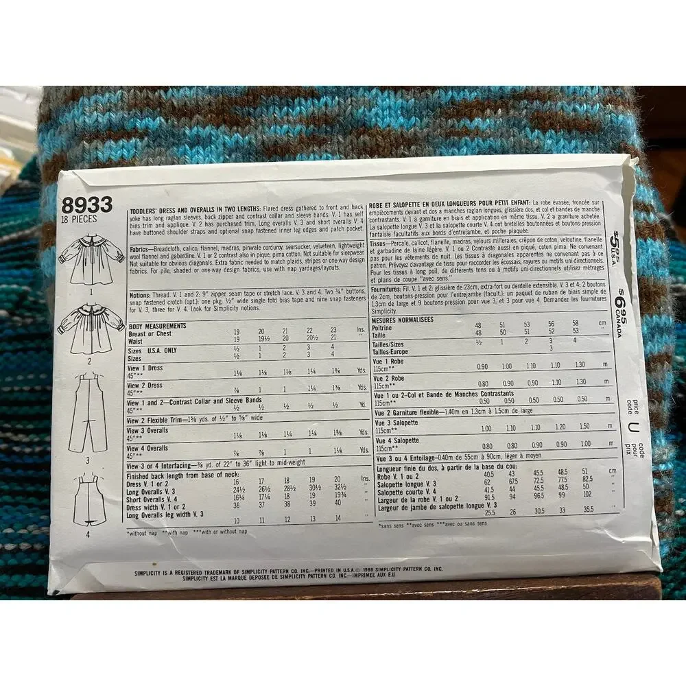 Simplicity 8933 toddler